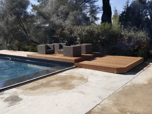 Construction d'une terrasse en bois exotique à Vergèze