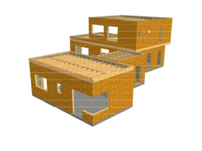 Maison ossature bois axionométrie