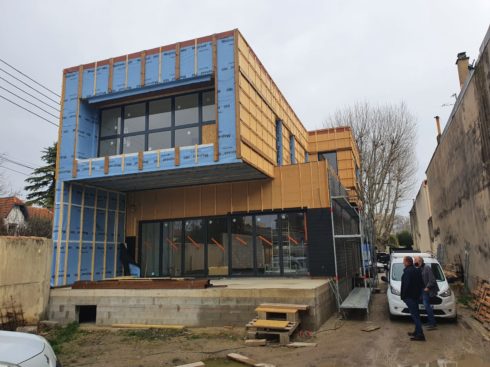 Maison ossature bois en Avignon - Menuiseries alu, terrasses bois