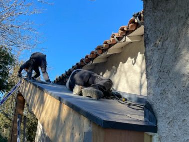 Pose d’une verrière ossature bois à Nîmes