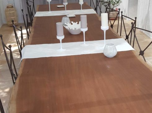 Table de banquet en bois massif