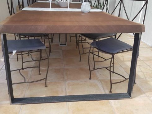 Table de banquet en bois massif